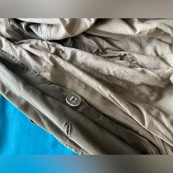 Old Navy 3X Double Breasted Army Green Waist Length Trench Coat - Picture 9 of 14